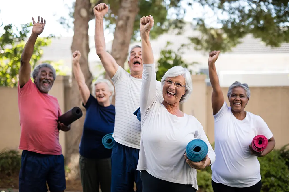 Senior Citizens doing Yoga