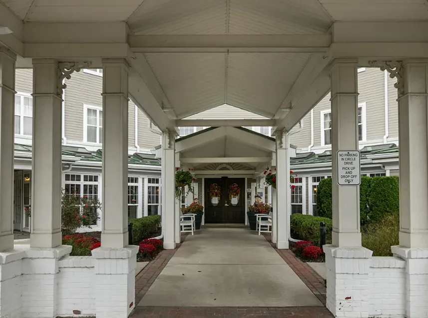 Gable House exterior entrance portico